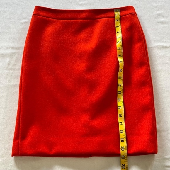 NWT - J. Crew No. 2 Pencil skirt 100% wool tomato red - Picture 6 of 9